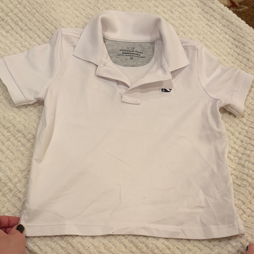 Vineyard Vines Kids Polo in White